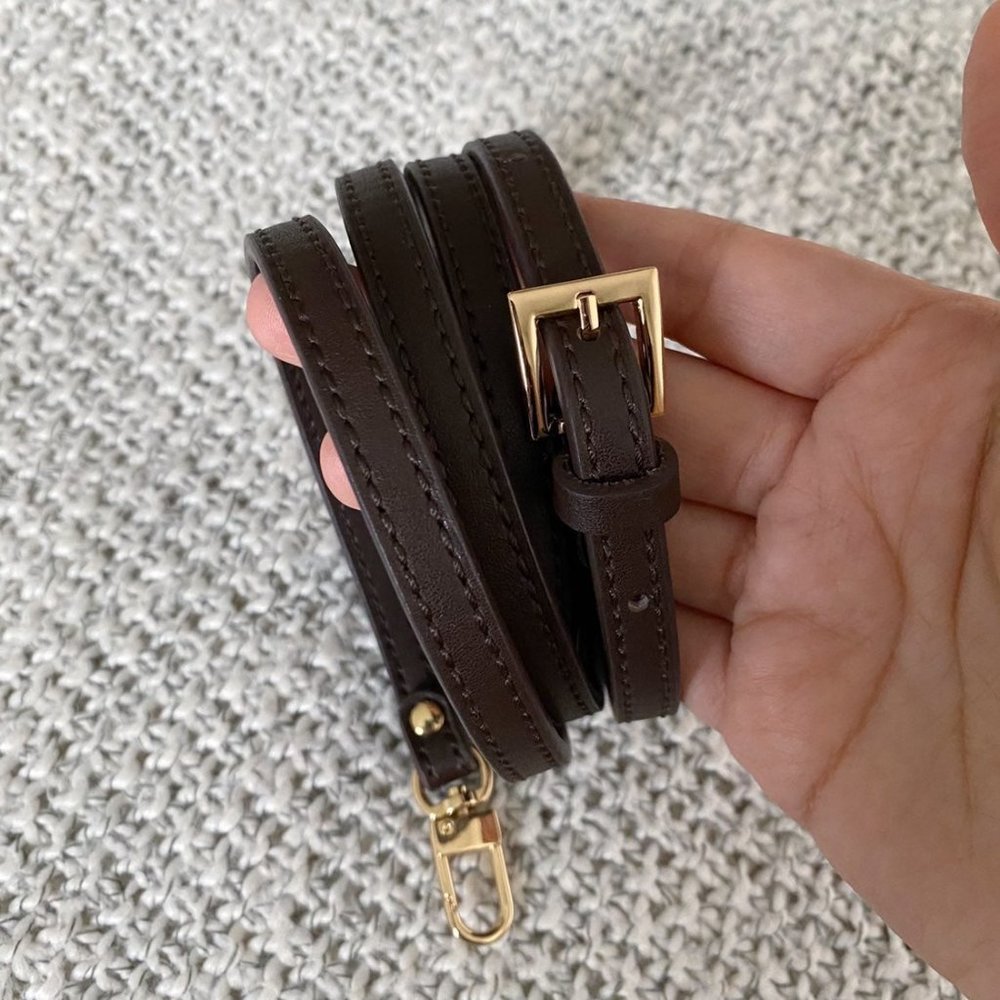 Espresso Leather Replacement Strap Crossbody - Picture 2 of 6